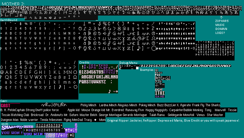 EarthBound / Mother 2 - Font