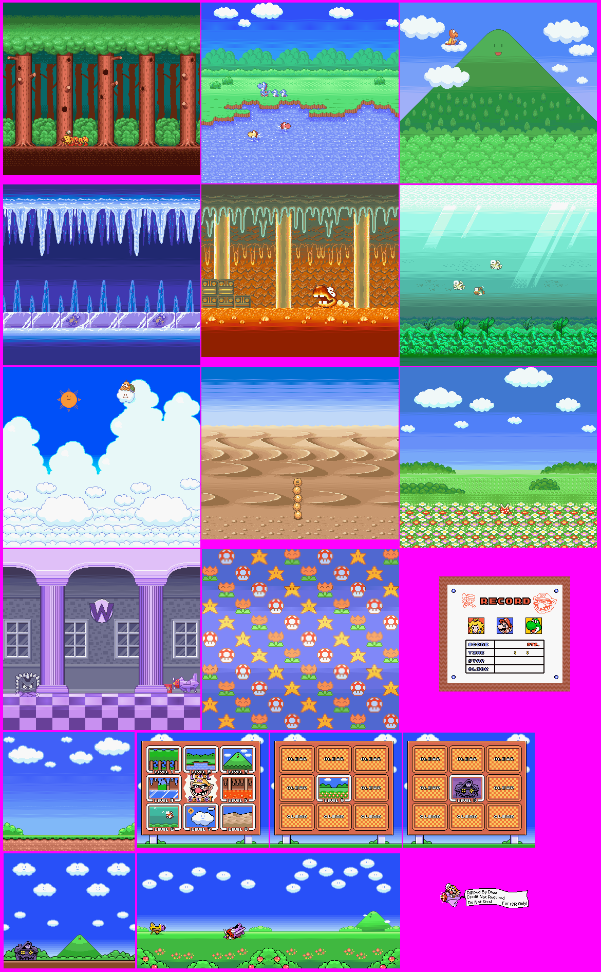 Mario and Wario (JPN) - Backgrounds