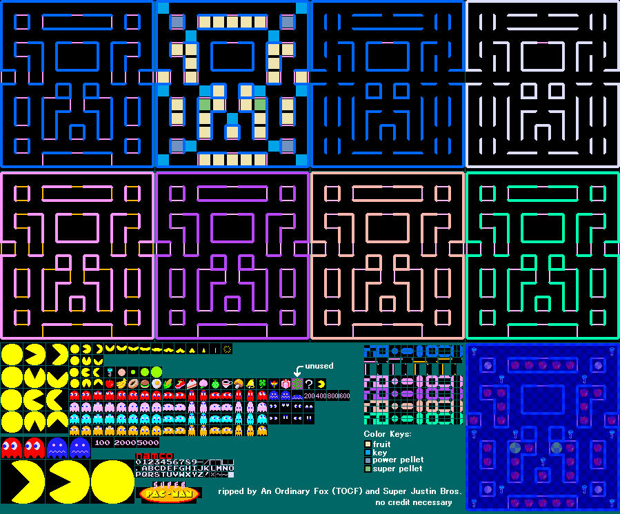 Super Pac-Man - General Sprites