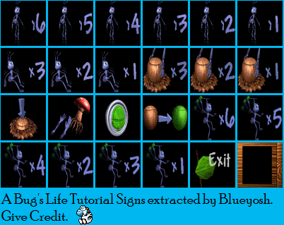 A Bug's Life - Tutorial Signs