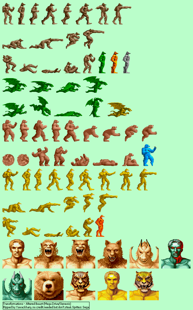 Altered Beast - Transformations