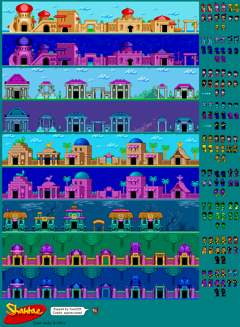 Shantae - Town Hubs