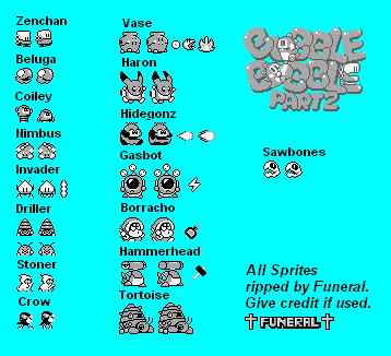 Bubble Bobble Part 2 - Enemies