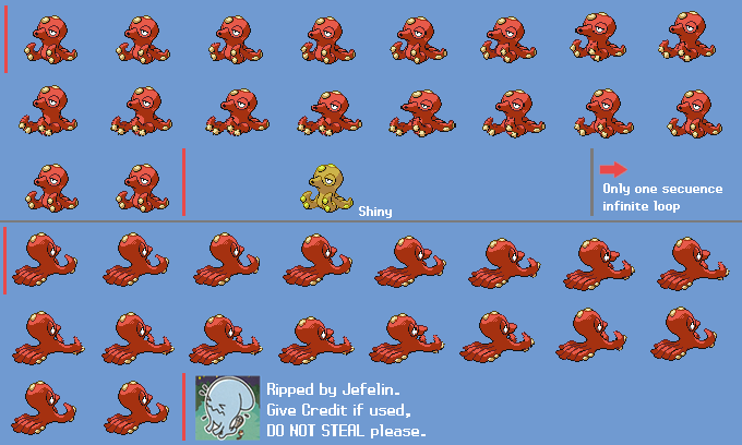 Pokémon Black / White - #224 Octillery (Male)