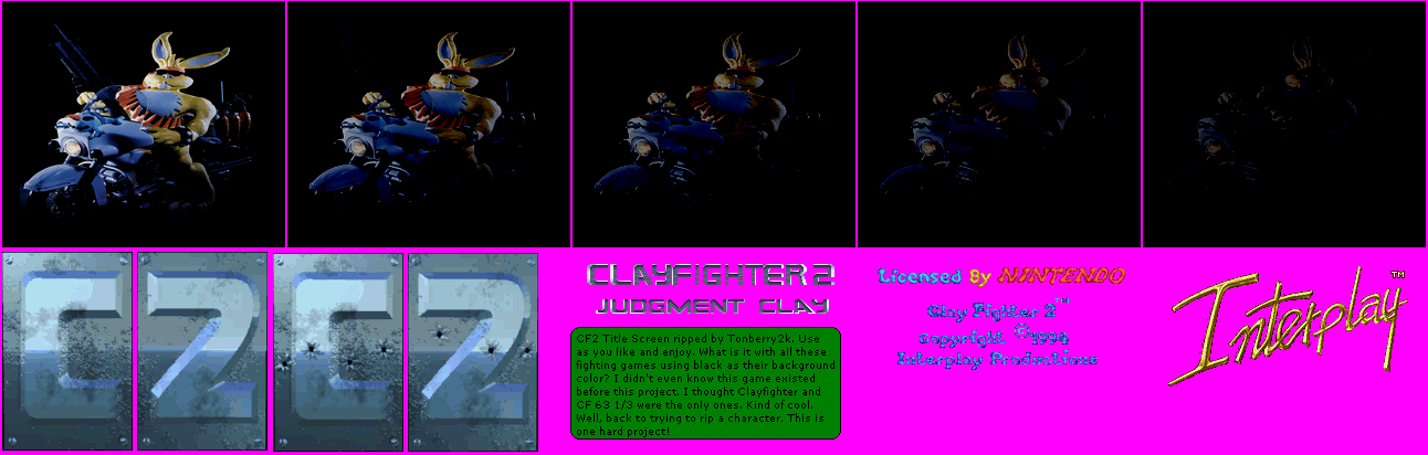 Clay Fighter 2: Judgement Clay - Title Screens