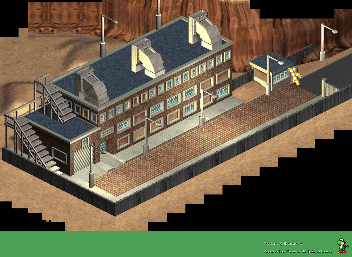 The Sims 2 - Warehouse Exterior (Day)
