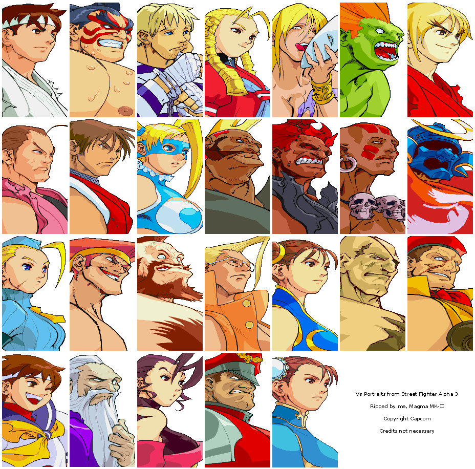 Street Fighter Alpha 3 - VS Portraits