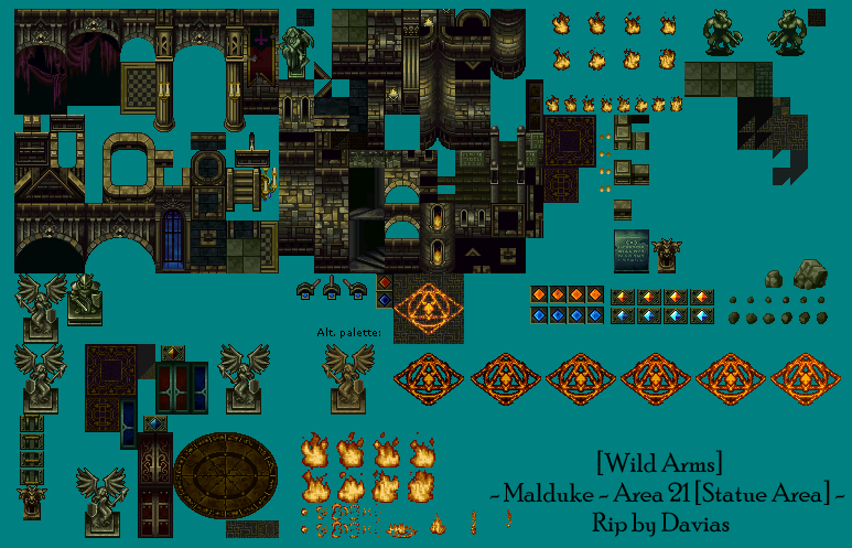 Wild Arms - Malduke - Area 21 [Statue Area]