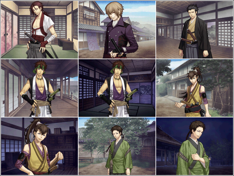 Hakuouki Zuisouroku DS - Backgrounds with Character