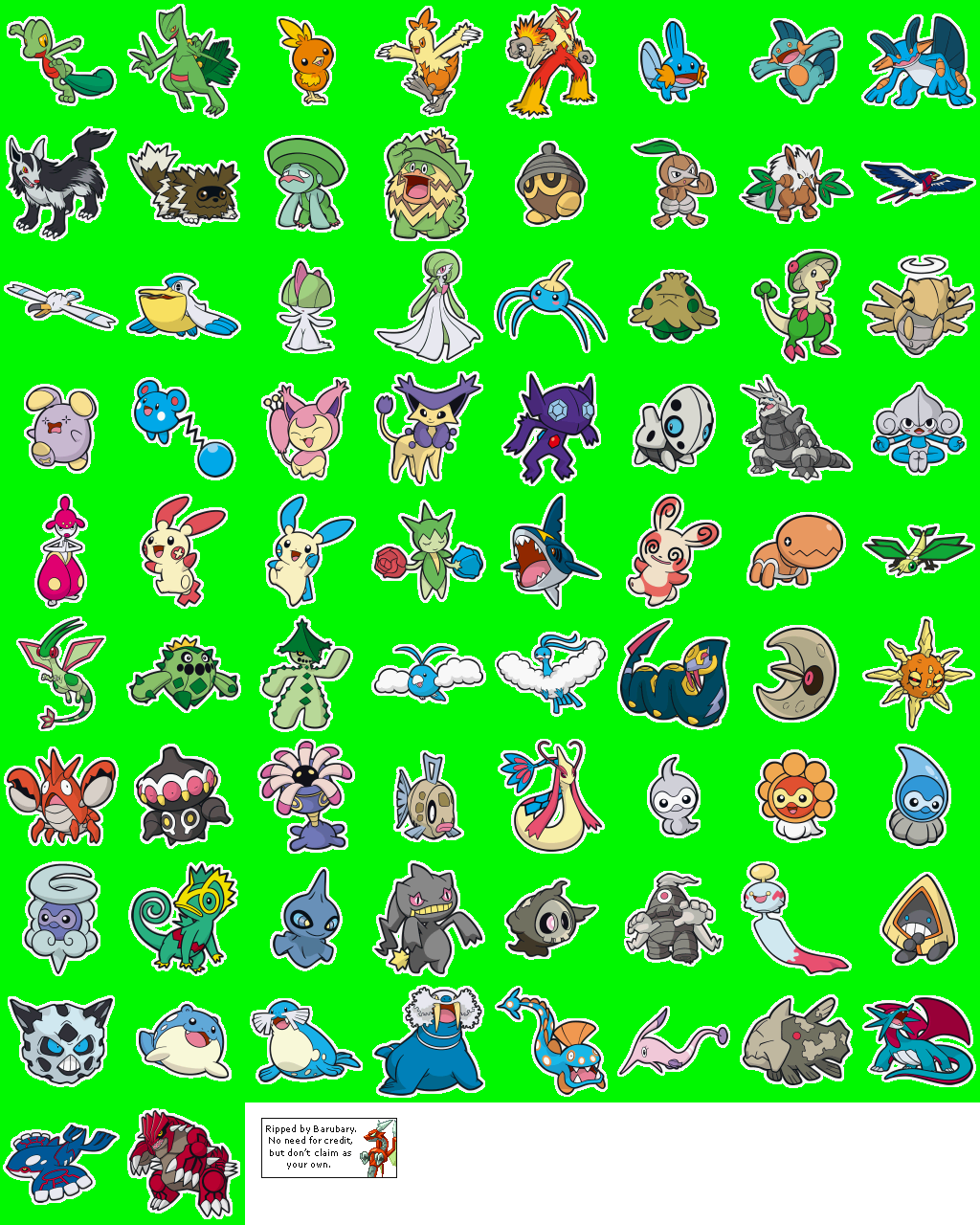 Pokémon Stickers (3rd Generation)