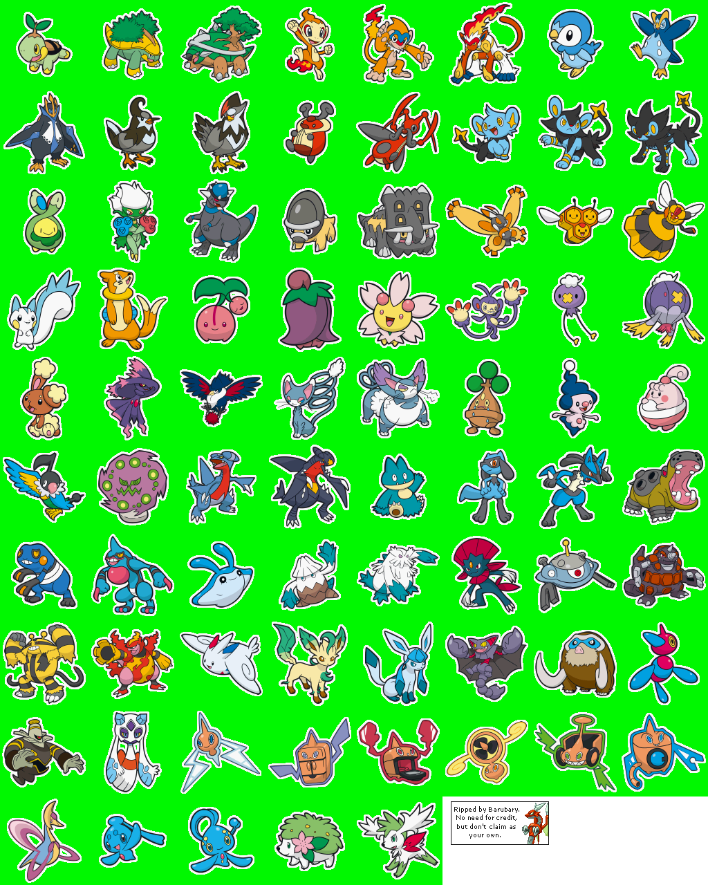 Pokémon Stickers (4th Generation)