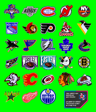 NHL 98 (USA) - Team Logos