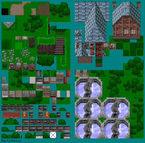Simulation RPG Tsukuru (JPN) - Village Tileset