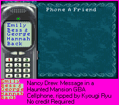 Nancy Drew: Message in a Haunted Mansion - Cellphone