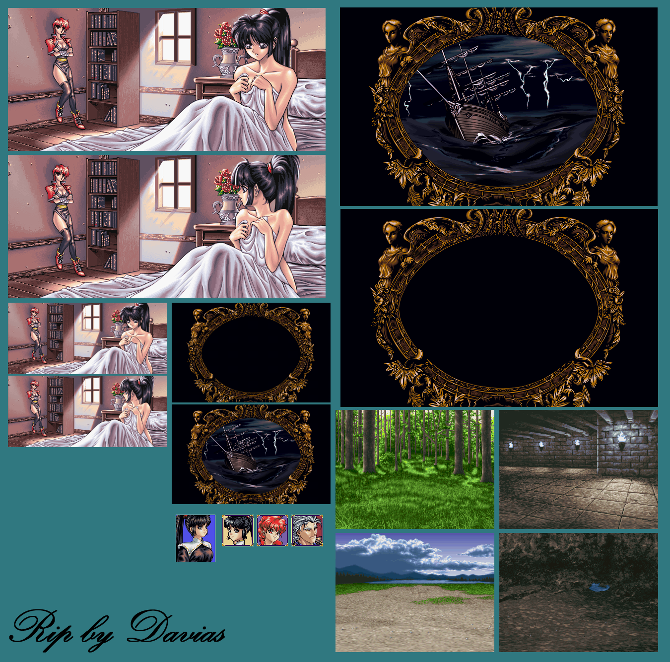 Kuro no Ken: Blade of the Darkness (JPN) - Miscellaneous Portraits & Backgrounds