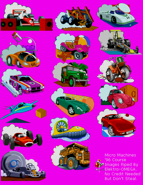 Micro Machines Turbo Tournament '96 (PAL) - Track Icons