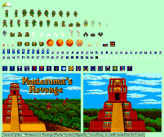 Montezuma's Revenge (USA) - General Sprites