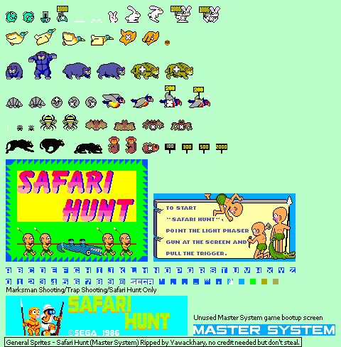 Safari Hunt - General Sprites