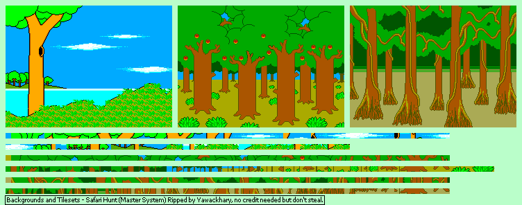 Safari Hunt - Backgrounds and Tilesets