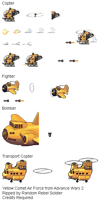 Advance Wars 2: Black Hole Rising - Yellow Comet Air Force