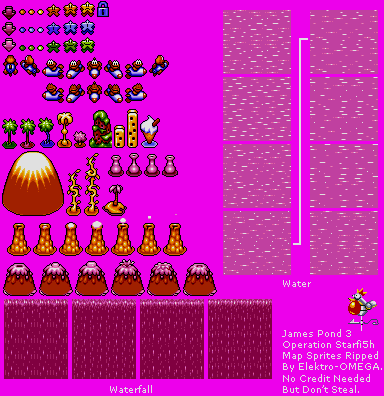 James Pond 3: Operation Starfish - Map Sprites