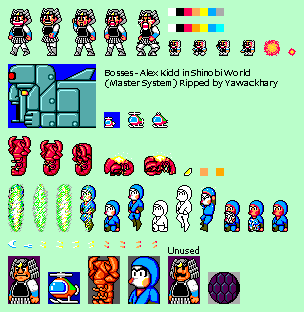 Alex Kidd in Shinobi World - Bosses