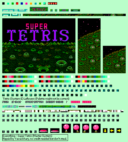 Super Tetris (Bootleg) - General Sprites