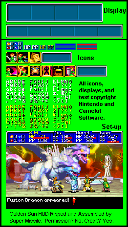 Golden Sun - Icons and HUD