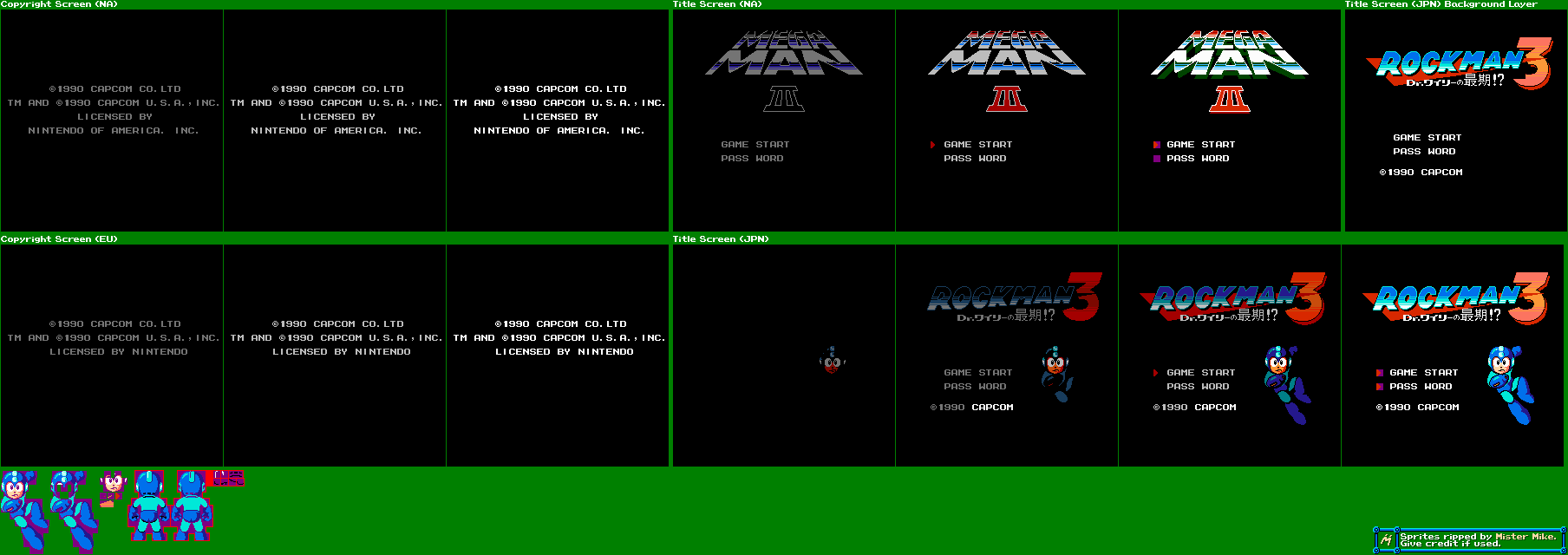 Mega Man 3 - Title Screen
