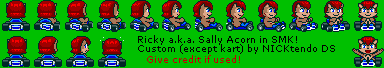 Sonic the Hedgehog Media Customs - Sally (Super Mario Kart-Style)