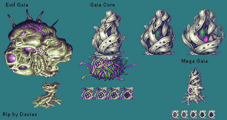 Gaia Core, Mega Gaia & Evil Gaia