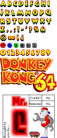 Donkey Kong 64 - Font