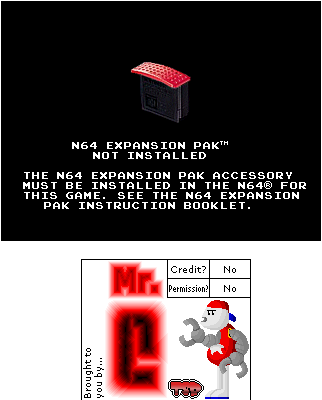Donkey Kong 64 - N64 Expansion Pak Not Installed