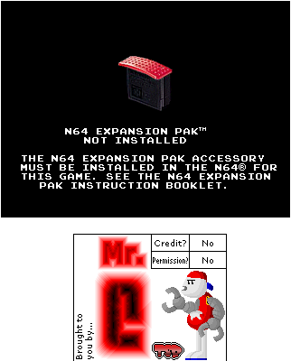 N64 Expansion Pak Not Installed