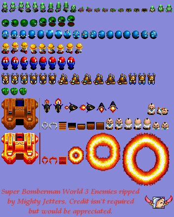Super Bomberman - World 3 Enemies