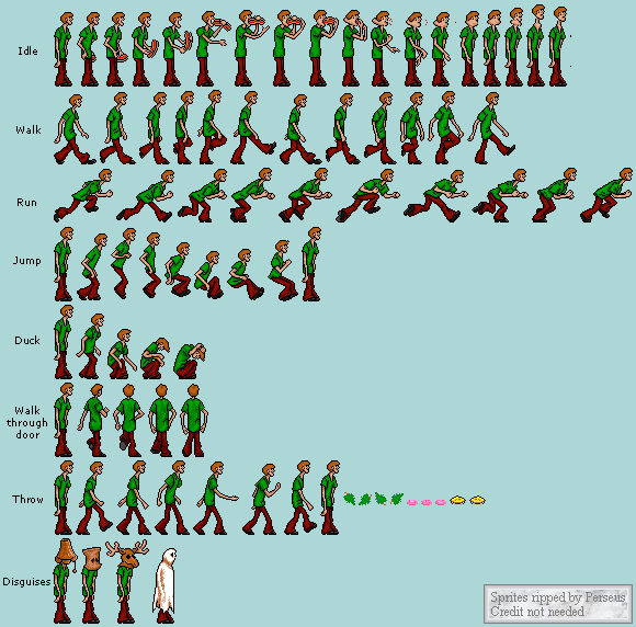 Shaggy Sprite Sheet