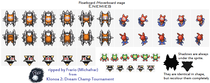 Klonoa 2: Dream Champ Tournament - Board Stage Enemies