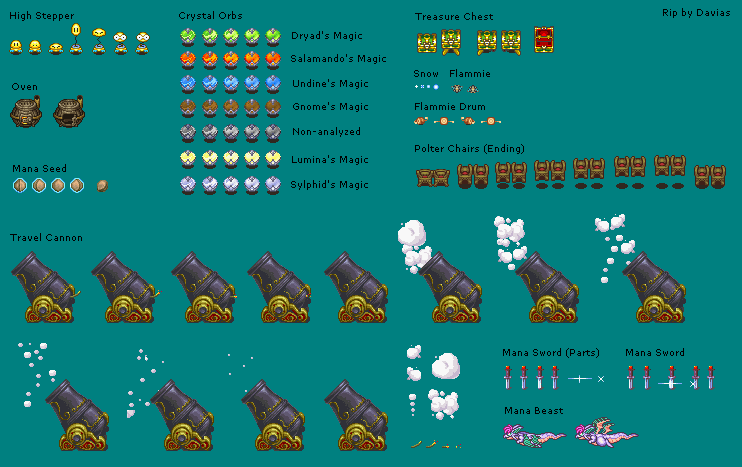 Secret of Mana - Various Objects