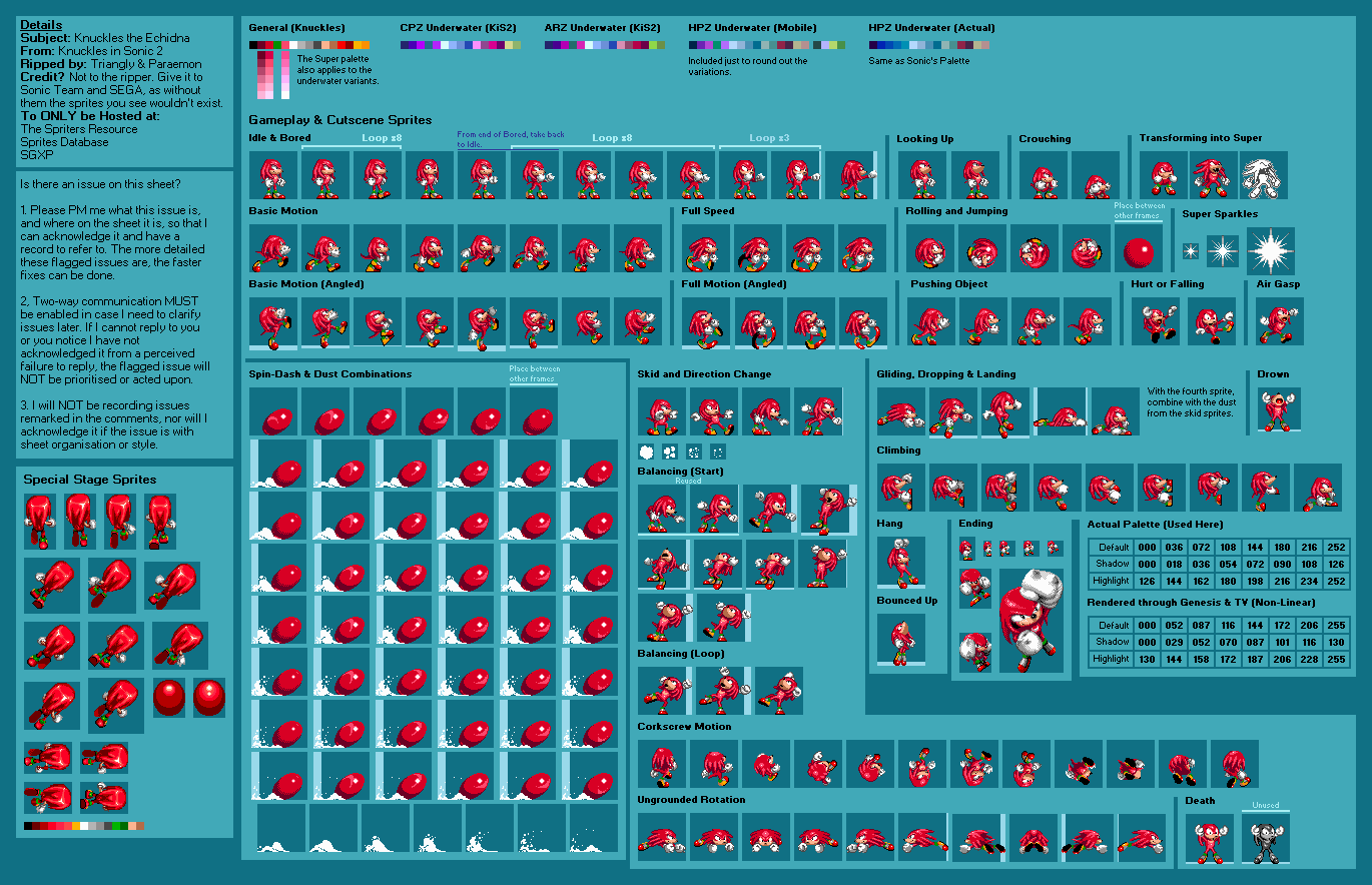 Knuckles the Echidna (S&K Lock-On)