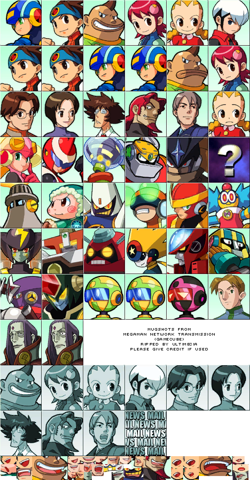 Mega Man Network Transmission - Mugshots