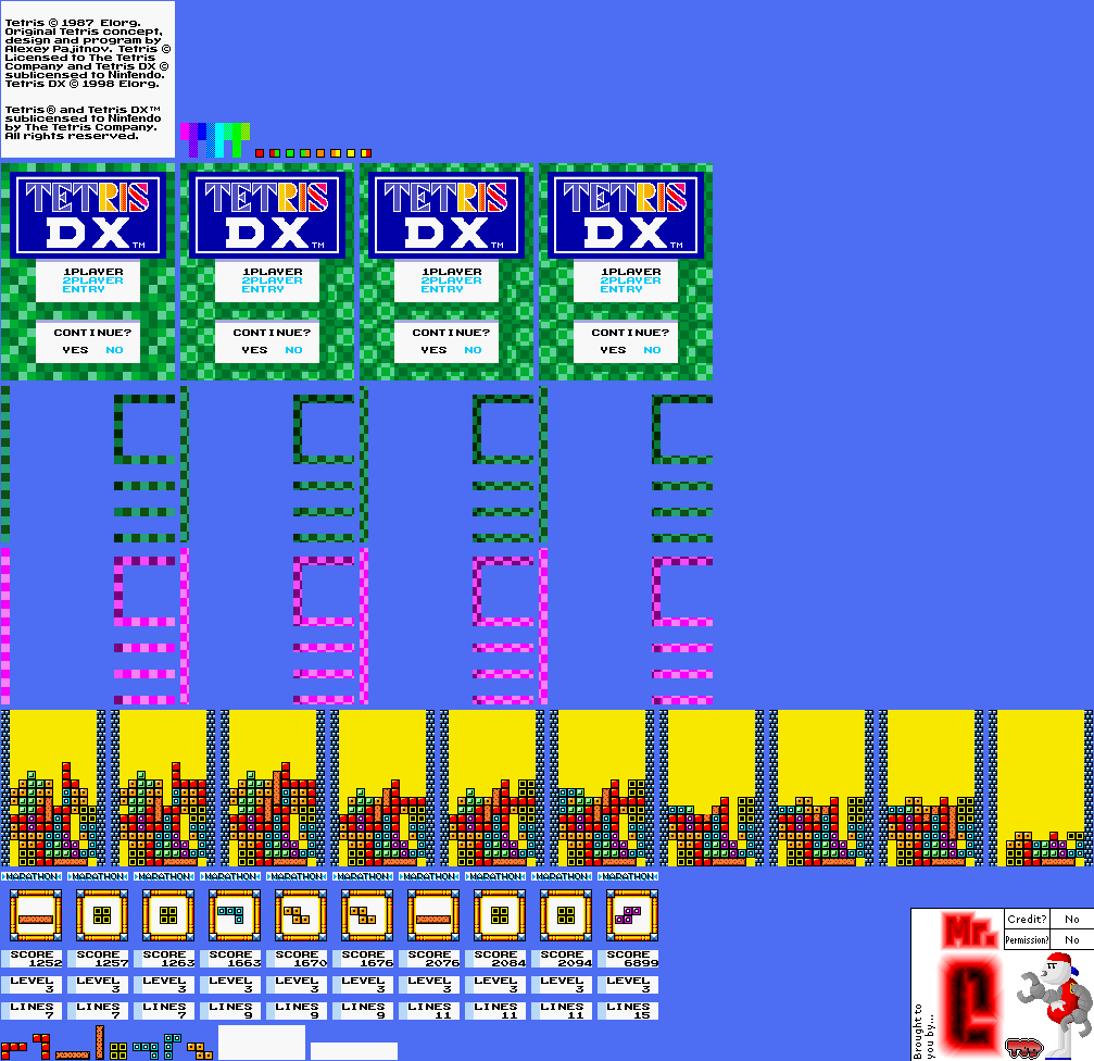 Game Boy Color Promotional Demo - Tetris DX