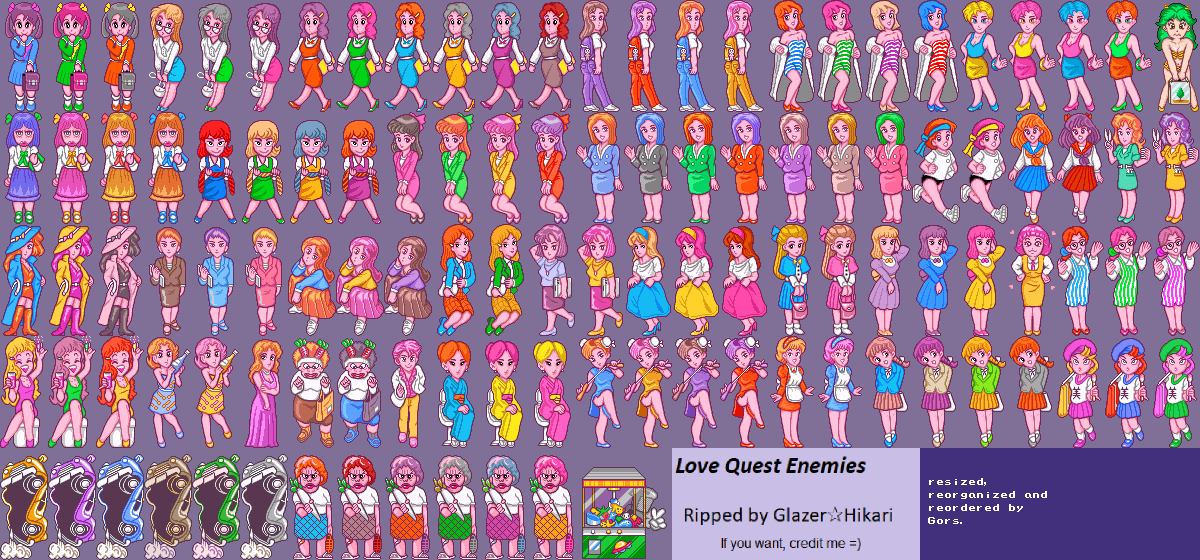 Snes - love quest (jpn) - enemies - the spriters resource