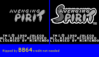 Avenging Spirit - Title Screen