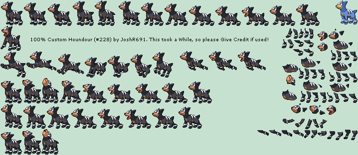 Pokémon Generation 2 Customs - #228 Houndour