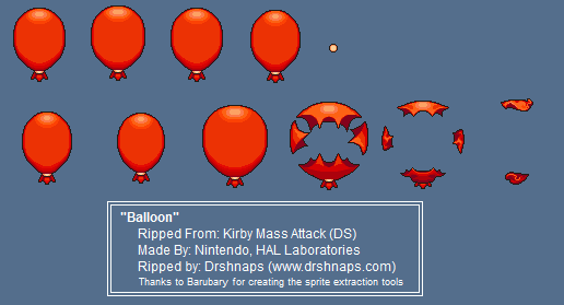 Balloon Kirby Sprites Sheet