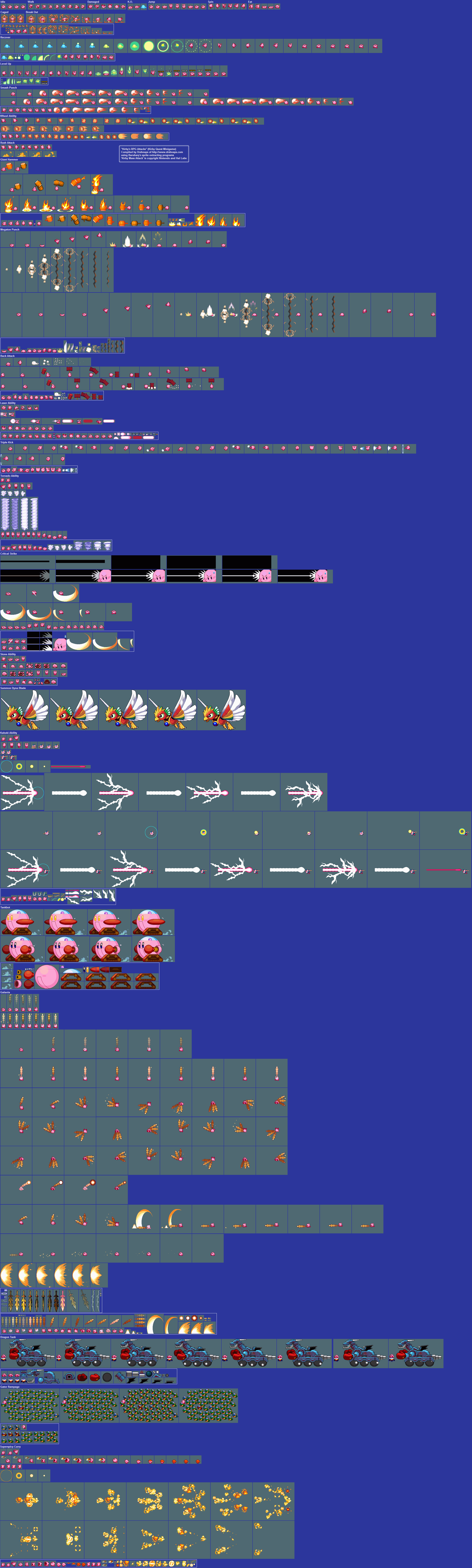 Kirby Mass Attack - Kirby's Attacks