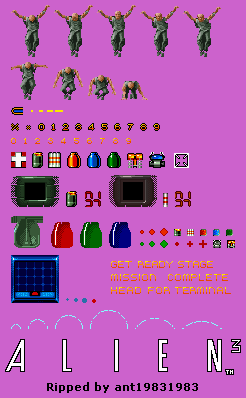 Alien 3 - Items & NPCs