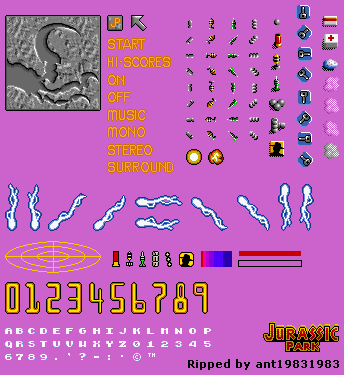 Items, Weapons, Options, Font & HUD
