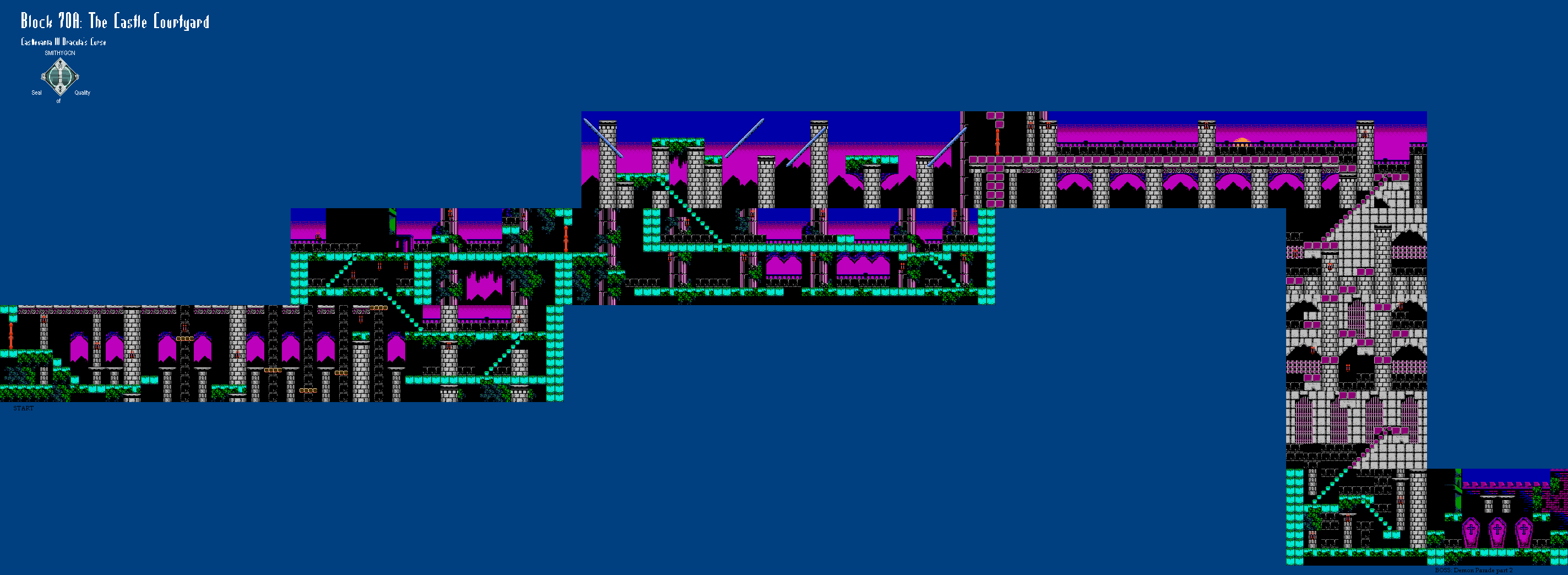 Castlevania 3: Dracula's Curse - Block 7-0A The Castle Courtyard