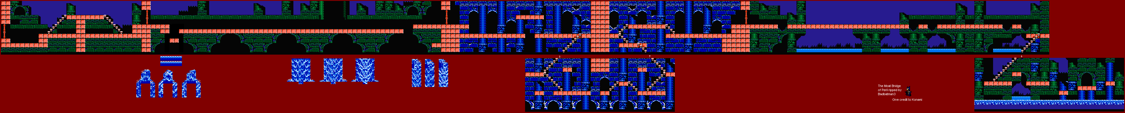 Castlevania 3: Dracula's Curse - Block 6-0A The Moat Bridge